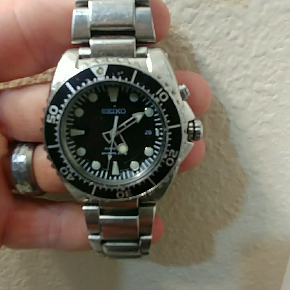Mens Seiko Kinetic watch